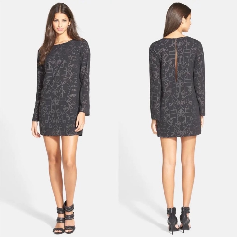 Tildon black dress with silver details